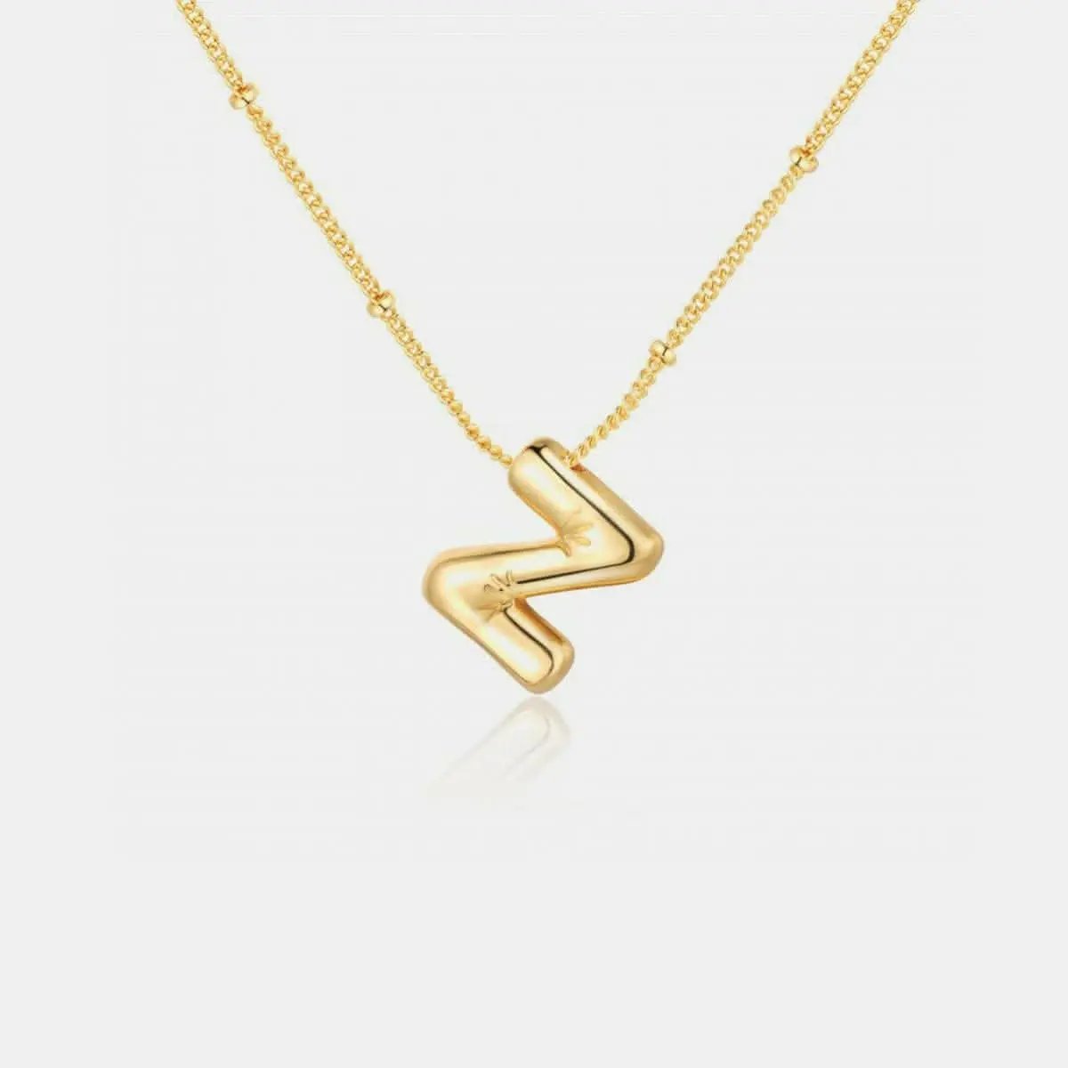 Gold-plated letter charm necklace - Love Salve